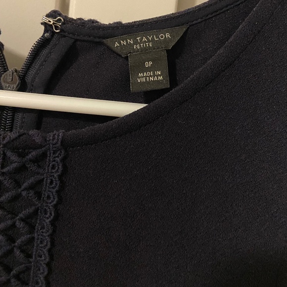 Ann Taylor Navy Sheath Dress | Size 0P - Picture 3 of 6